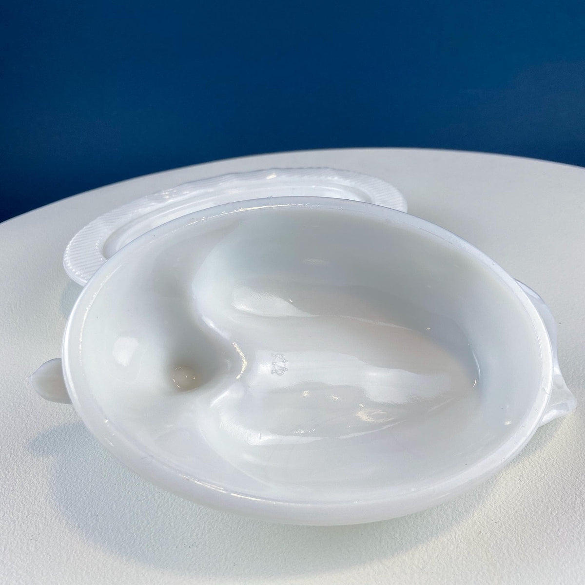 Westmoreland Milk Glass Covered Duck Dish