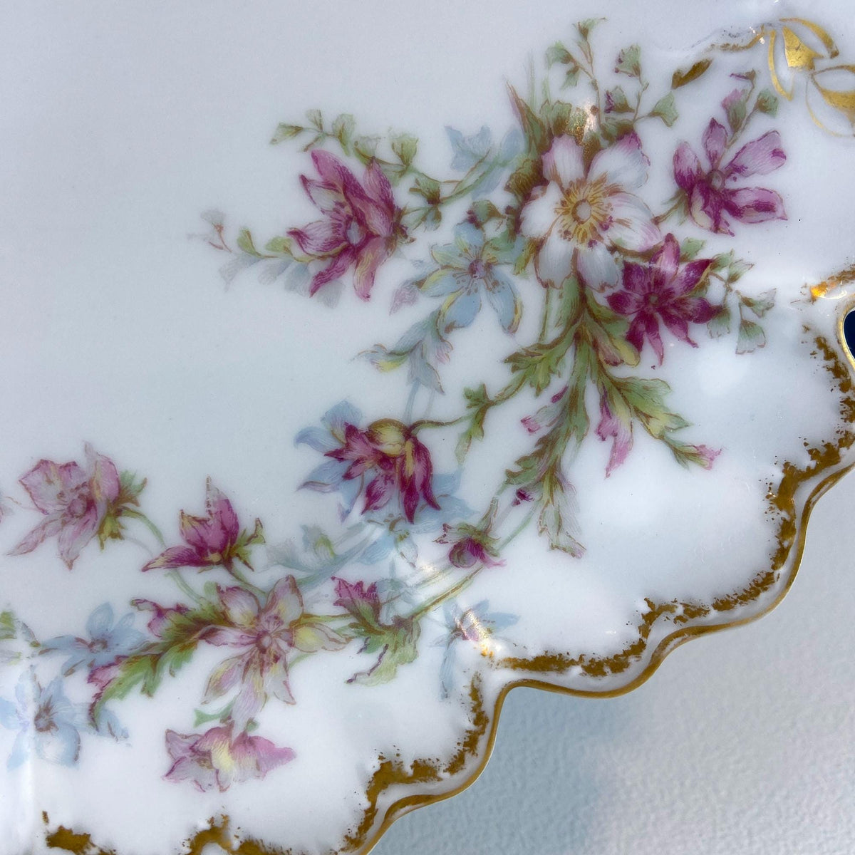 Haviland Limoges Wild Roses Oval Platter
