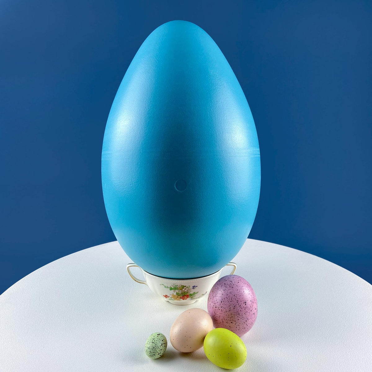 Blow Mold Oversized Easter Eggs, Pair