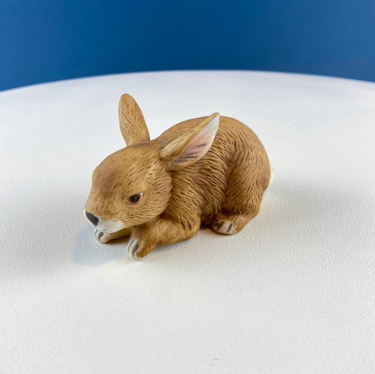 Lefton Hand-Painted Brown Porcelain Bunny