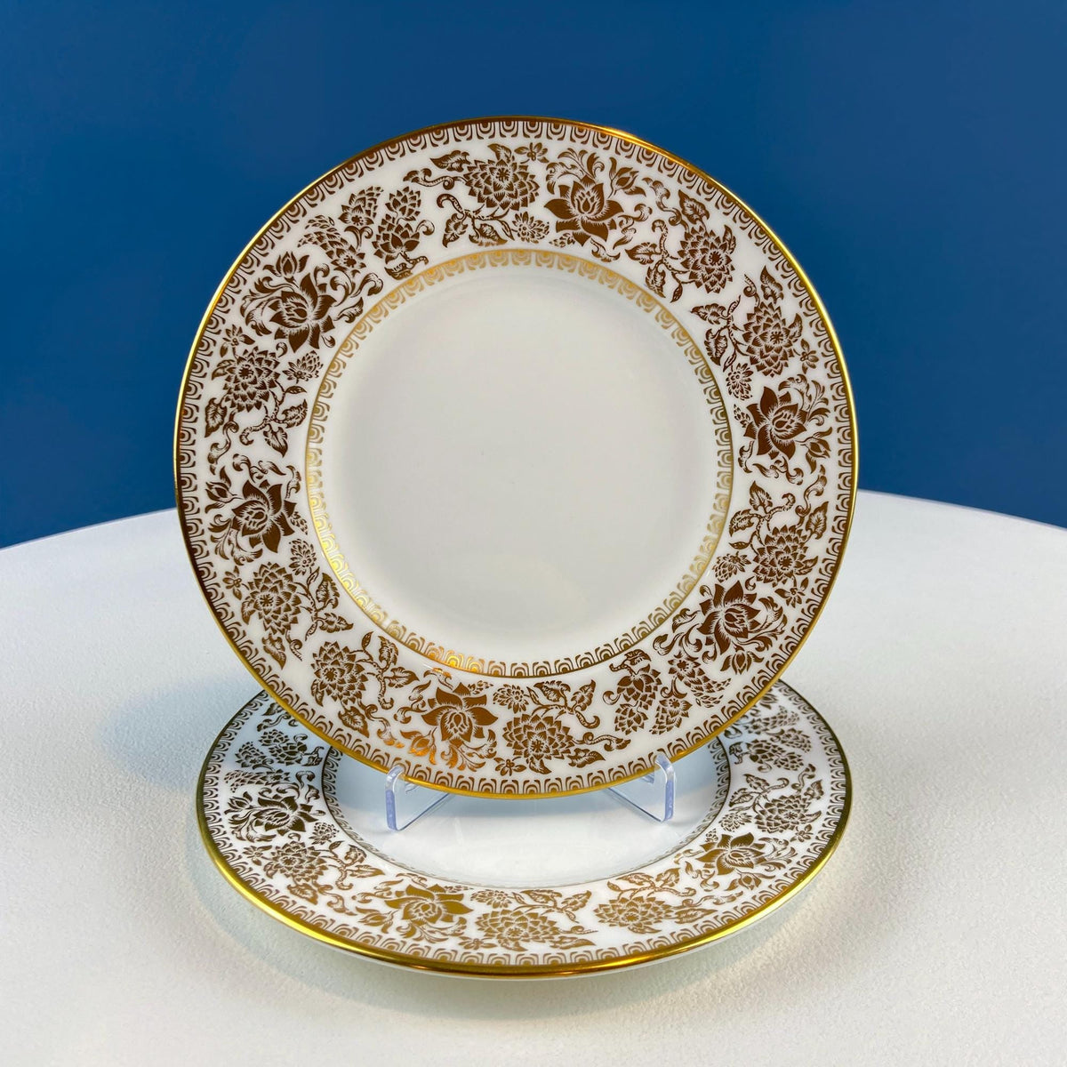 Wedgwood Gold Damask Plates, Set of 6