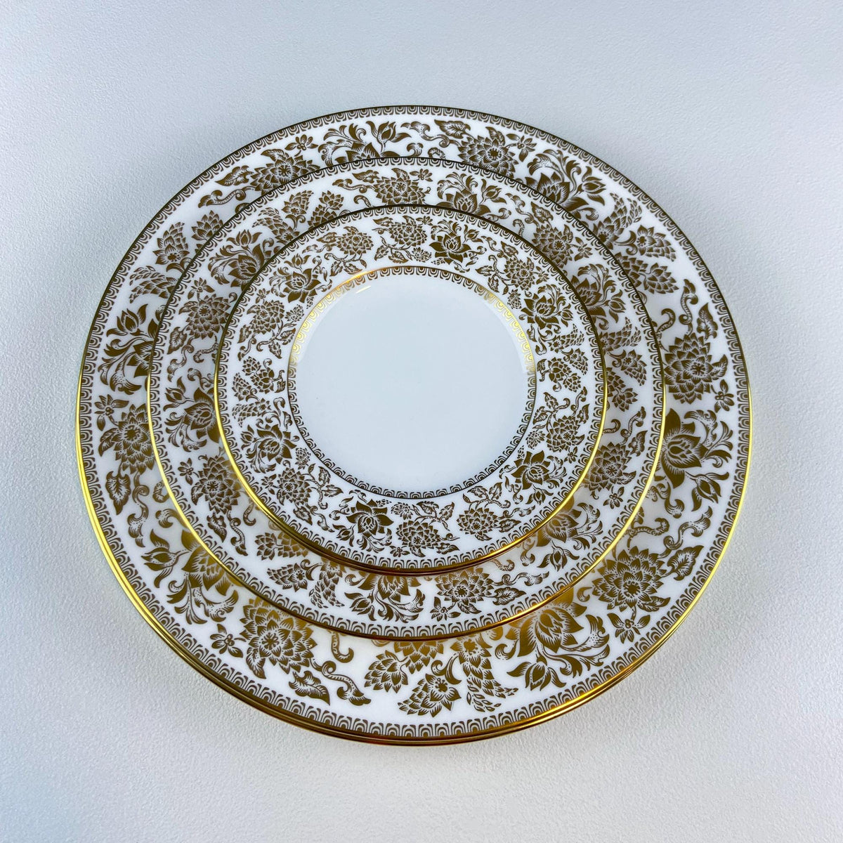 Wedgwood Gold Damask Plates, Set of 6