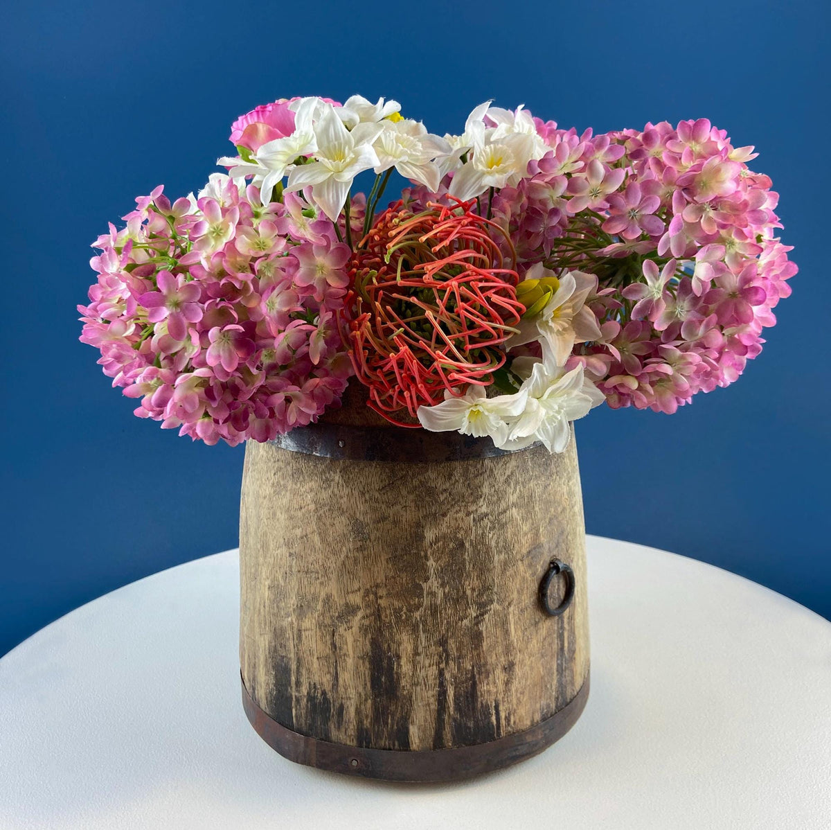 Hand-Carved Wood Pail