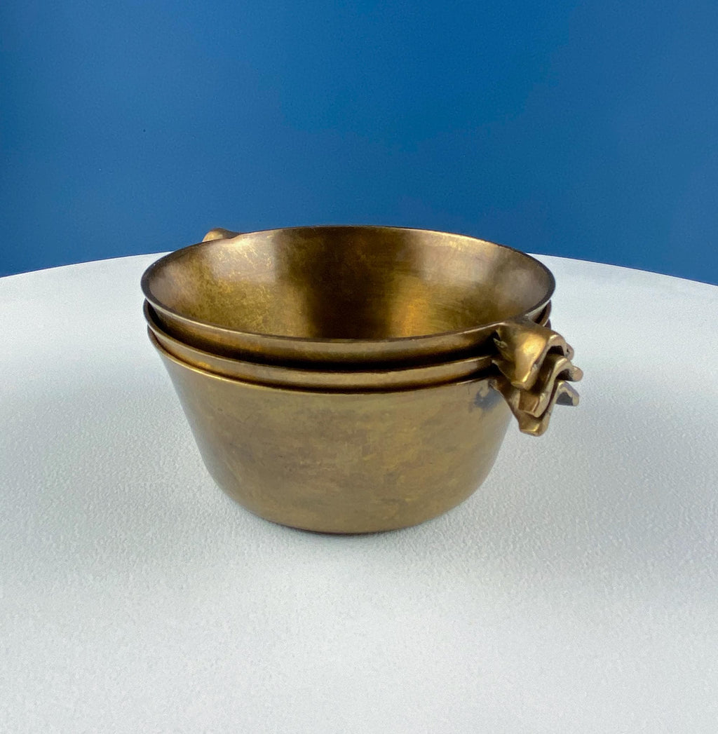 Brass Ferris Wheel Serving Stand with 3 Bowls