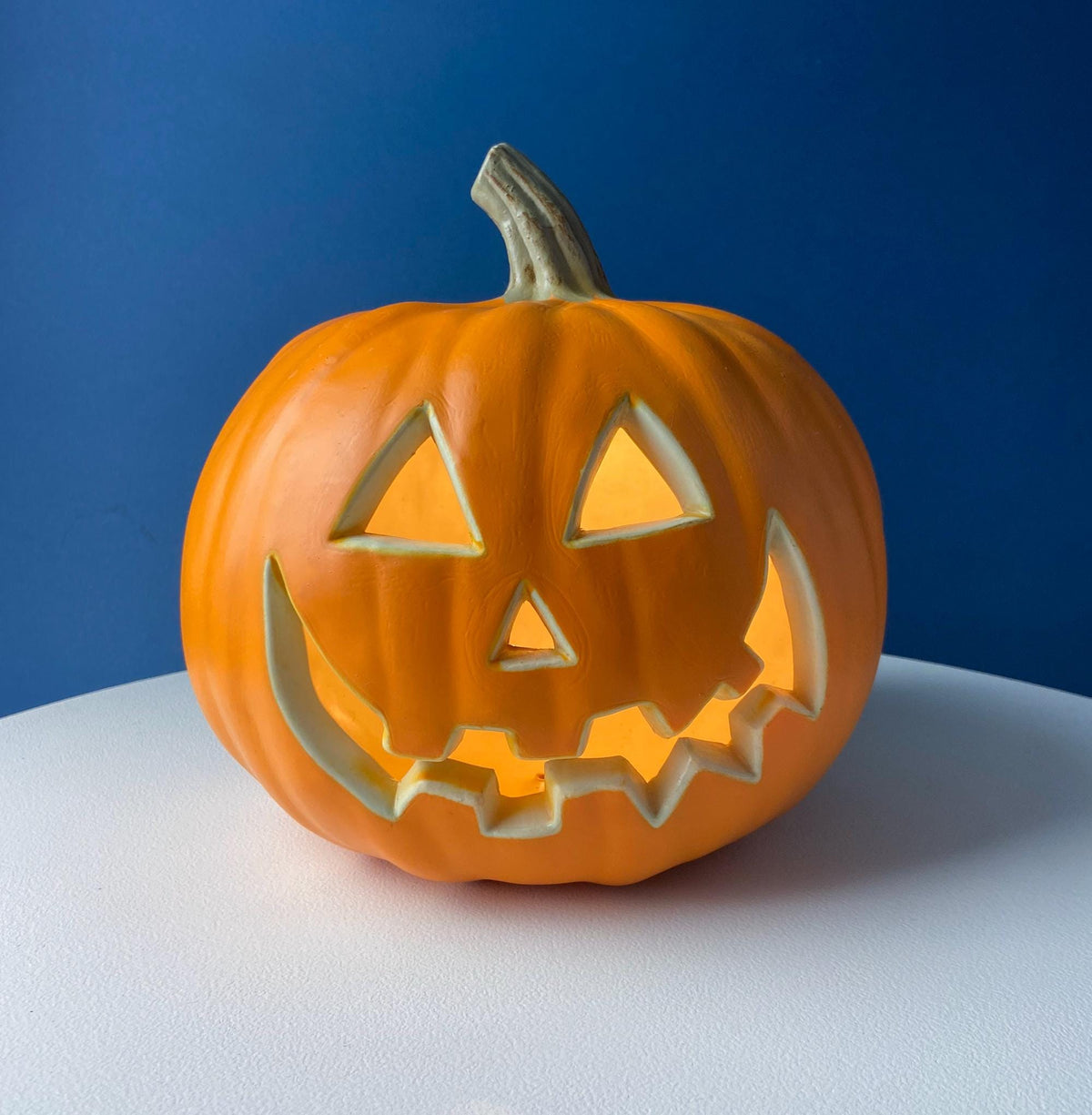 Lighted Grinning Pumpkin Lantern