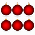 Red and Gold Classic Tree Starter bundle: Translucent red glass balls, set of 6