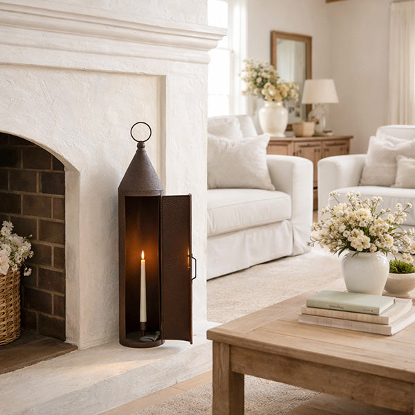 Oversized Rustic Chimney Floor Lantern