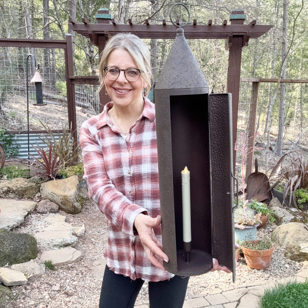 Oversized Rustic Chimney Floor Lantern