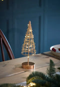 Gold LED Fairy Light Wire Table Christmas Tree