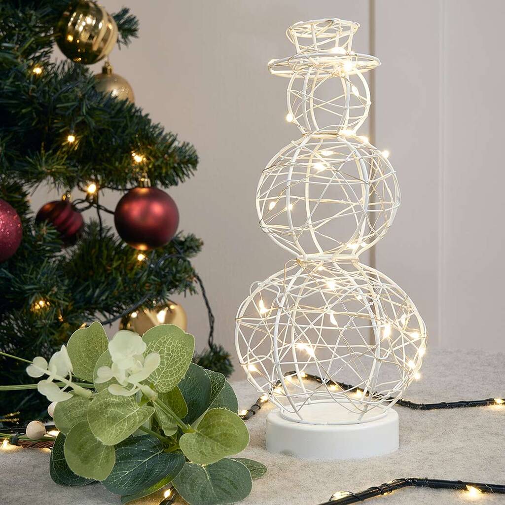 LED Fairy Light Tabletop Snowman