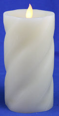LED Soreal Twisted Candle - Bisque - 3x6.5