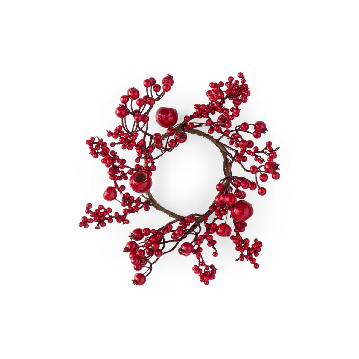 11.5 Inch Red Berry Candle Ring – Christmas & Holiday Decor