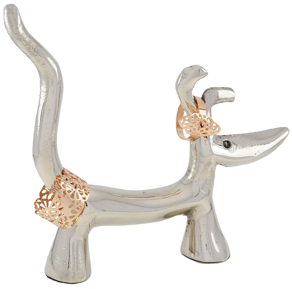 Vibhsa Dog Ring Holder (Silver Finish)