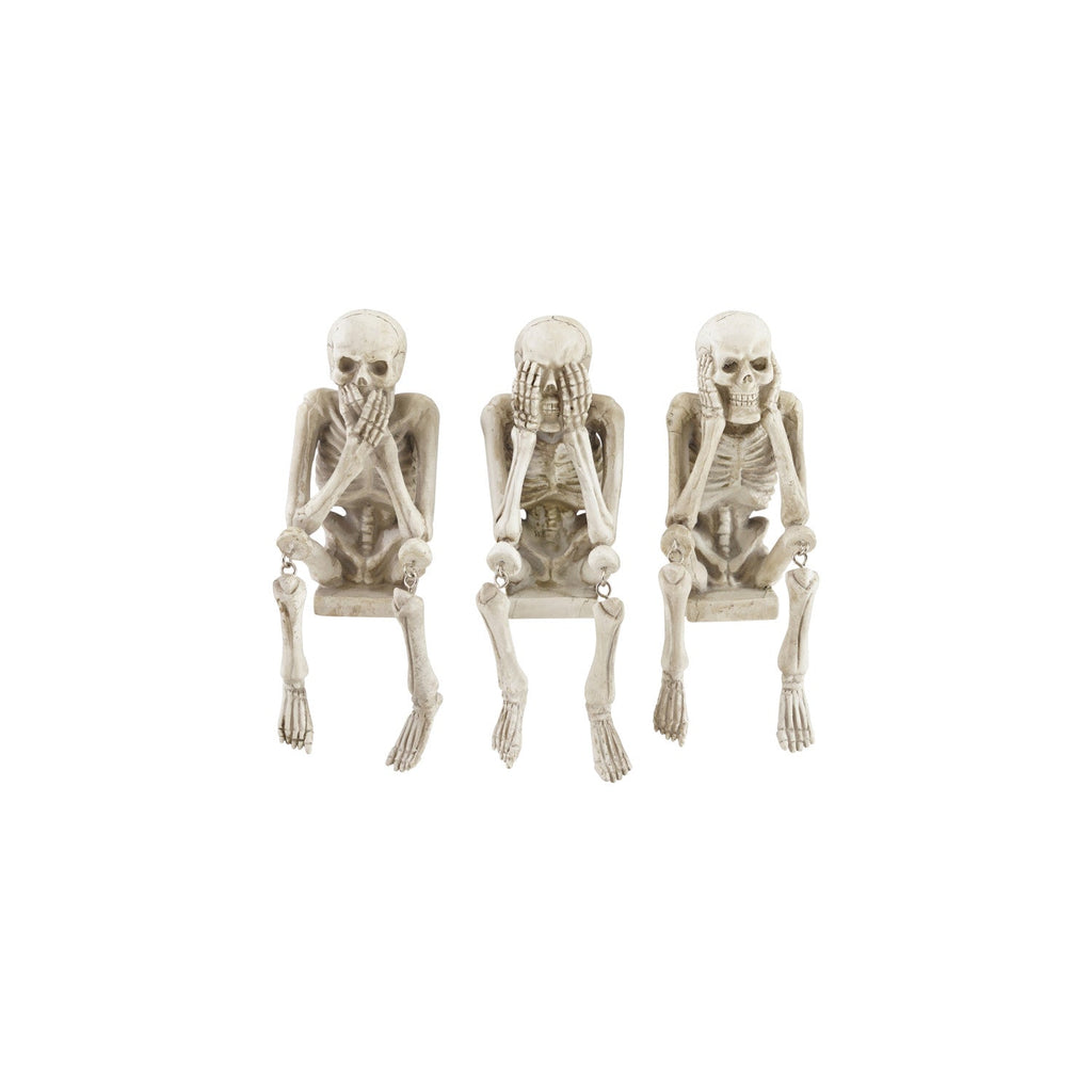 See, Hear & Speak No Evil Skeleton Shelf Sitter – 3 Styles