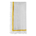 Vibhsa Cotton Table Napkins | Set of 4, Yellow Embroidery, 20"x20"