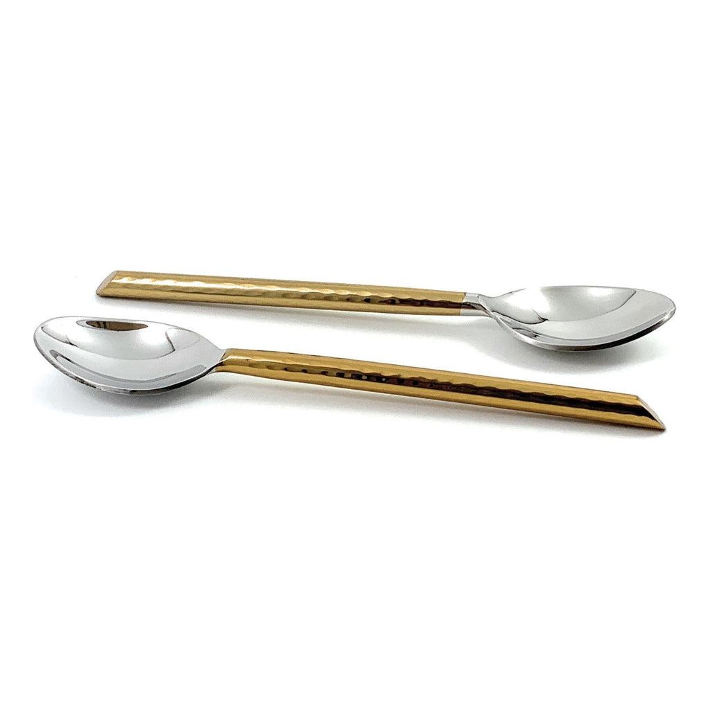 Vibhsa Gold Silverware Teaspoons/Dessert Spoons Set of 6