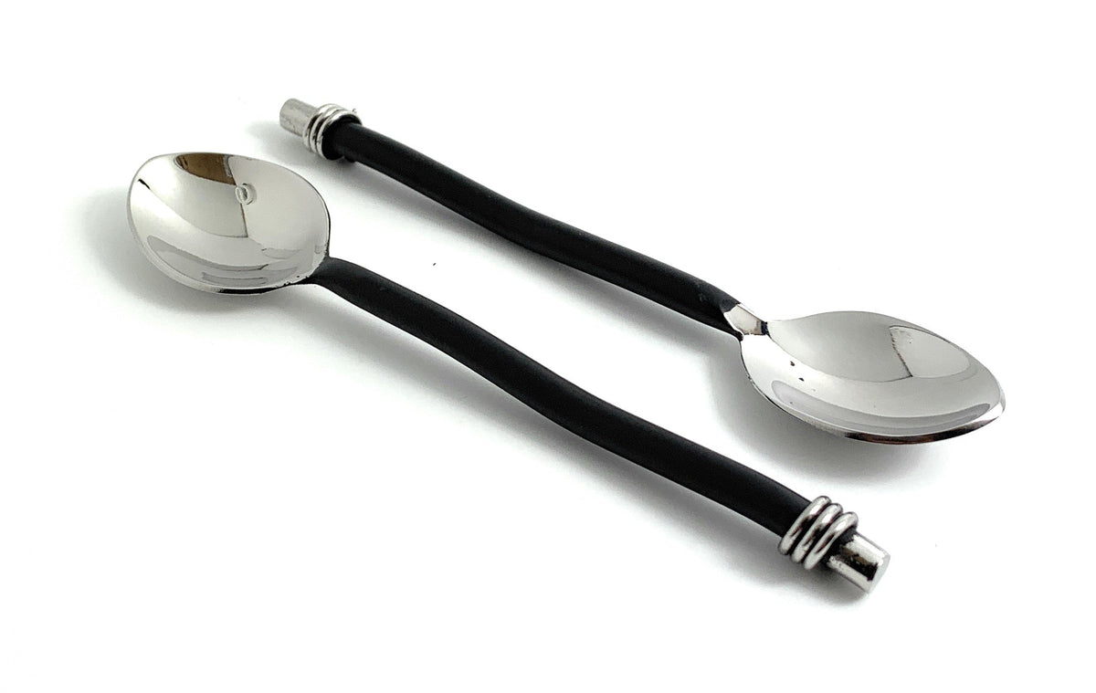 Vibhsa Black Silverware Teaspoons Set of 6