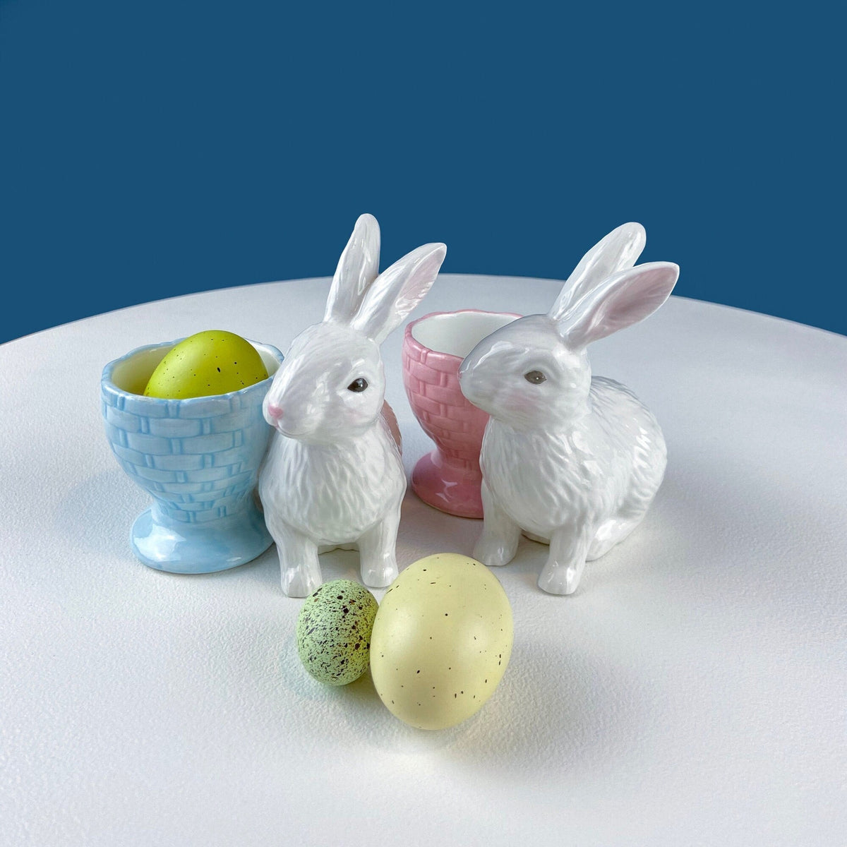 Hallmark Boy & Girl Bunny Egg Cups, Pair