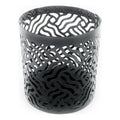 Vibhsa Votive Candle Holders | Set of 2, Grey, Laser-Cut Design