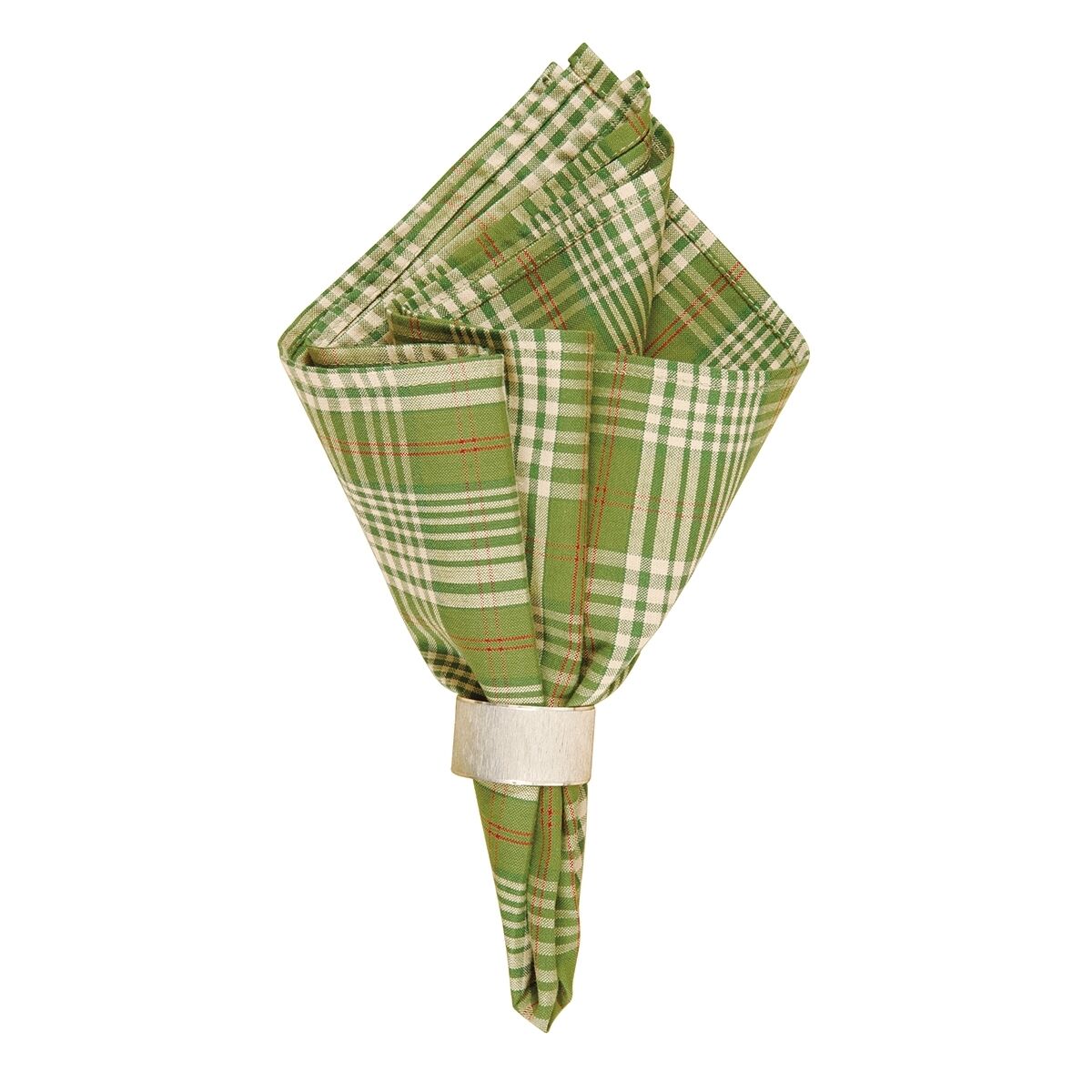 Cocktail Hour Host Kit bundle: April Cornell Holly Checks napkin (4)