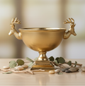 Double Deer Head Gold Compote